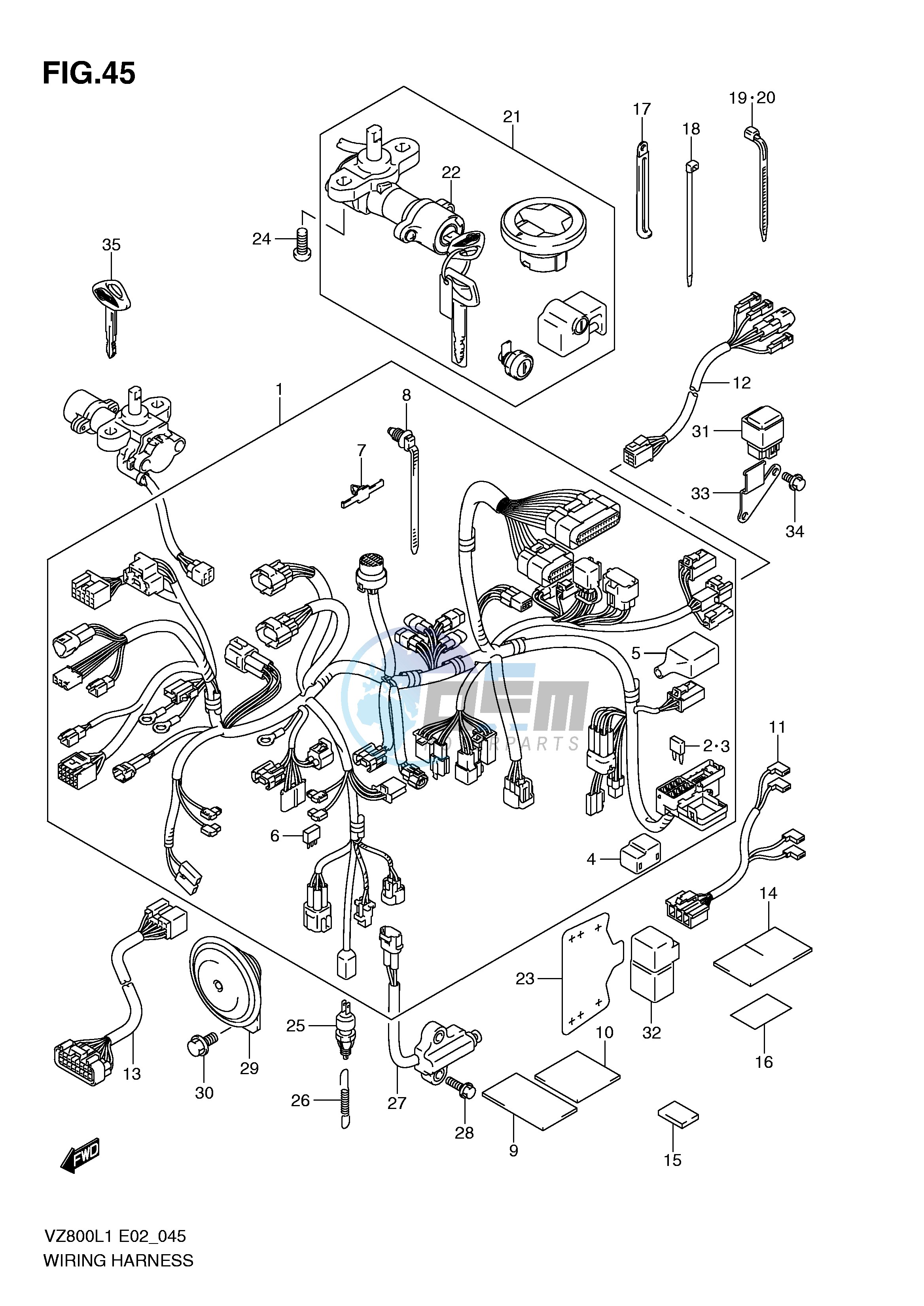 WIRING HARNESS (VZ800UEL1 E19)