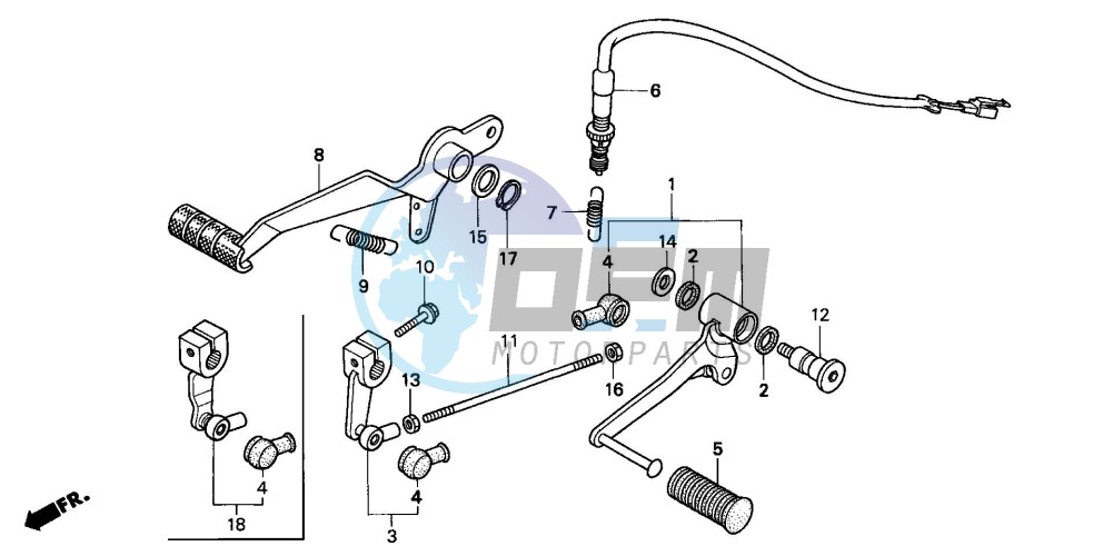 BRAKE PEDAL/CHANGE PEDAL