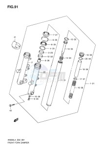 AN650Z ABS BURGMAN EXECUTIVE EU drawing FRONT FORK DAMPER