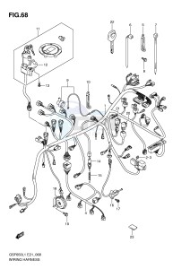 GSF650 (E21) Bandit drawing WIRING HARNESS (GSF650UL1 E21)