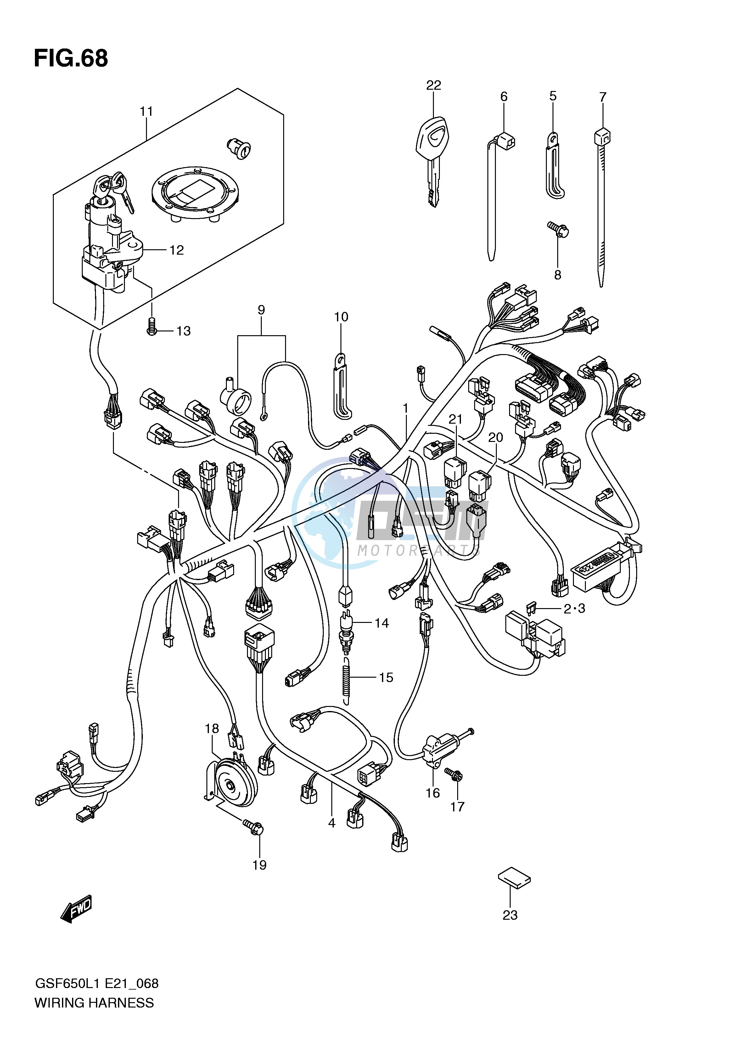 WIRING HARNESS (GSF650UL1 E21)