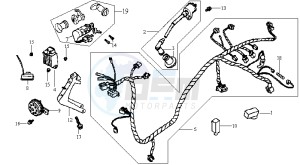 JET 50 BC ENGINE drawing WIRING HARNASS - ELECTRONIC PARTS