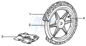 Liberty 50 ptt drawing Rear Wheel