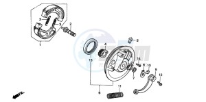 XR200R drawing FRONT BRAKE PANEL