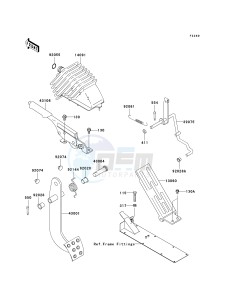 KAF 950 G [MULE 4010 TRANS4X4 DIESEL] (G9F-GAF) GAF drawing BRAKE PEDAL_THROTTLE LEVER