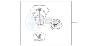 CB600F39 Spain - (SP / ST 25K) drawing TANK PAD/FUEL FILLER CAP