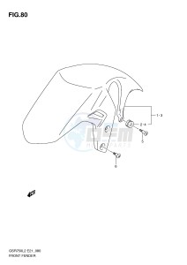 GSR750 (E21) drawing FRONT FENDER (GSR750L2 E24)