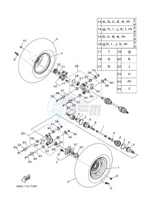 YFM450FWBD KODIAK 450 EPS (BB5A) drawing REAR WHEEL