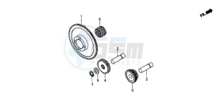 TRX250TM FOURTRAX RECON drawing STARTING GEAR