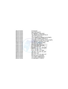 JR50 (P3-P28) drawing * COLOR CHART *