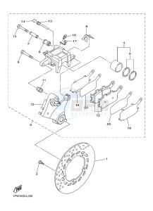 XJ6FA 600 DIVERSION F (ABS) (1DG7 1DG8) drawing REAR BRAKE CALIPER