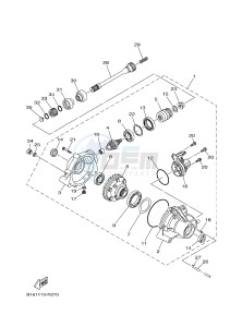 YFM700FWBD YFM70KPXH KODIAK 700 EPS (2SME) drawing FRONT DIFFERENTIAL