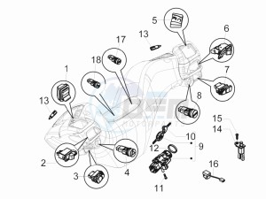 MP3 400 ie lt MP3 400 ie lt Sport drawing Selectors - Switches - Buttons