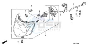 CBF125MB drawing HEADLIGHT