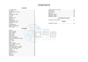 YFM350A YFM350TE GRIZZLY 350 2WD (B142 B143 B144) drawing .6-Content