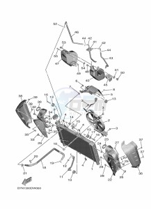 MT-09 SP MTN890D (BAMA) drawing RADIATOR & HOSE