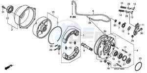 TRX500FPE9 Australia - (U / PS) drawing REAR BRAKE PANEL