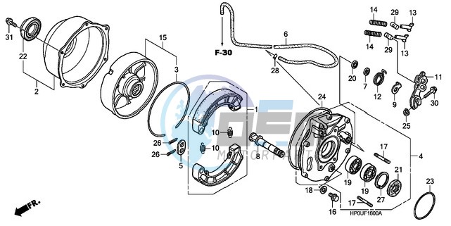 REAR BRAKE PANEL