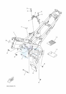 YZF125-A YZF-R125 (B5G5) drawing FRAME