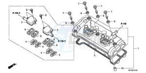 CBF1000S9 UK - (E / ABS MKH) drawing CYLINDER HEAD COVER