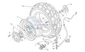 Rally 50 H2O drawing Rear wheel - disc brake