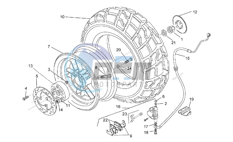 Rear wheel - disc brake