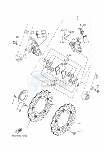 MT-07 ABS MTN690-U (B8M3) drawing FRONT BRAKE CALIPER