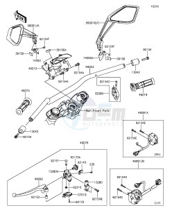 Z1000 ZR1000FEF FR GB XX (EU ME A(FRICA) drawing Handlebar