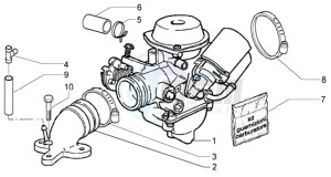 X9 125 Evolution drawing Carburettor