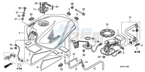 CB600FA3A Europe Direct - (ED / ABS ST) drawing FUEL TANK