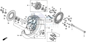 NX500 DOMINATOR drawing REAR WHEEL