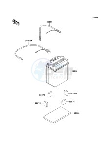 KVF360 4x4 KVF360ACF EU GB drawing Optional Parts(Battery)