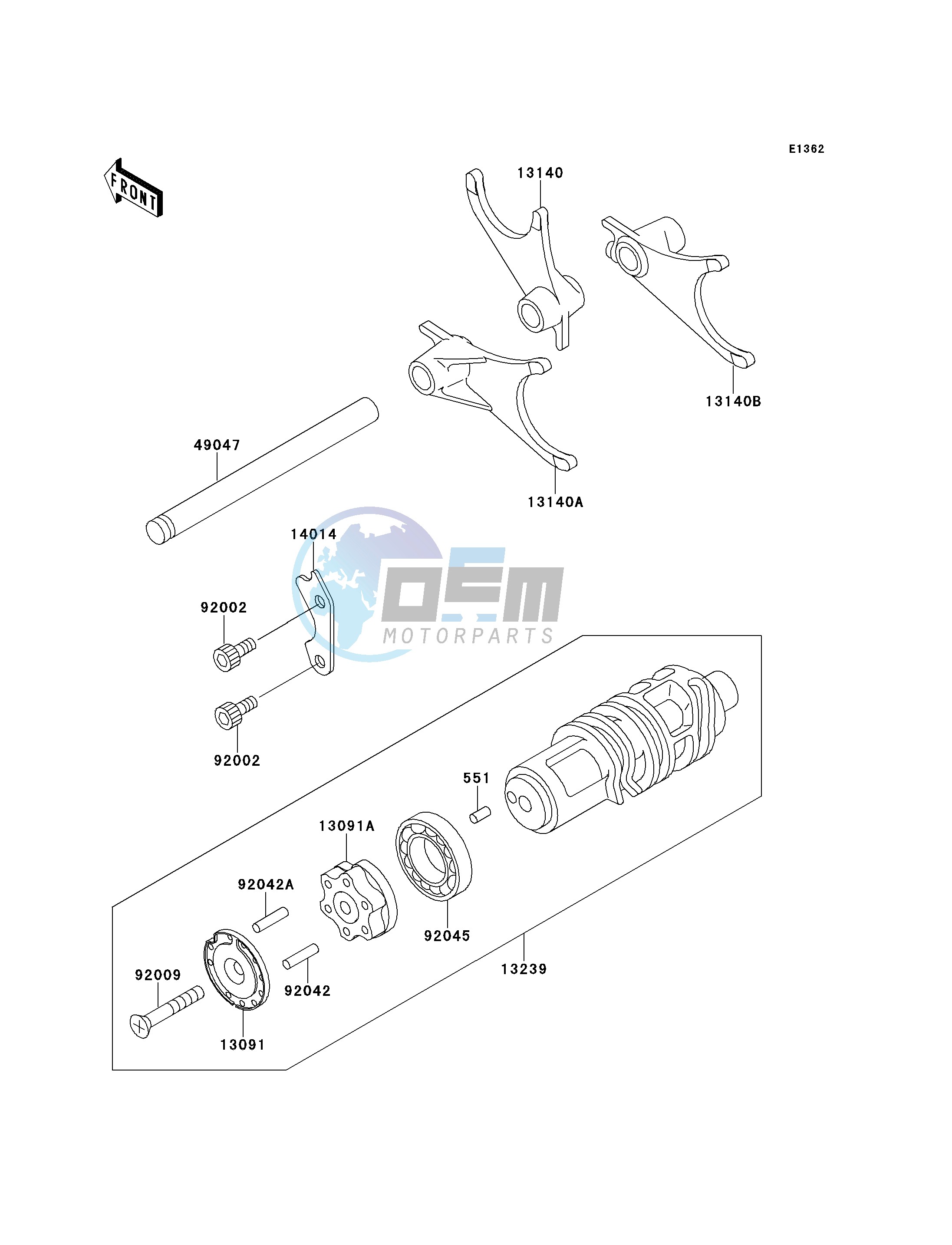 GEAR CHANGE DRUM_SHIFT FORK-- S- -