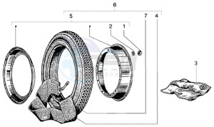 PX 150 E U.S.A. drawing Wheel