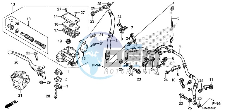 FR. BRAKE MASTER CYLINDER