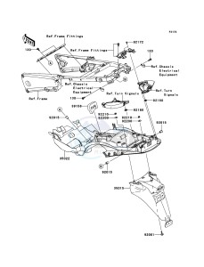 ZZR1400_ABS ZX1400FEF FR GB XX (EU ME A(FRICA) drawing Rear Fender(s)