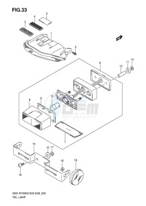 GSX-R750 (E3-E28) drawing TAIL LAMP