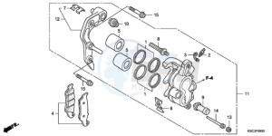 CRF250X9 Australia - (U) drawing FRONT BRAKE CALIPER