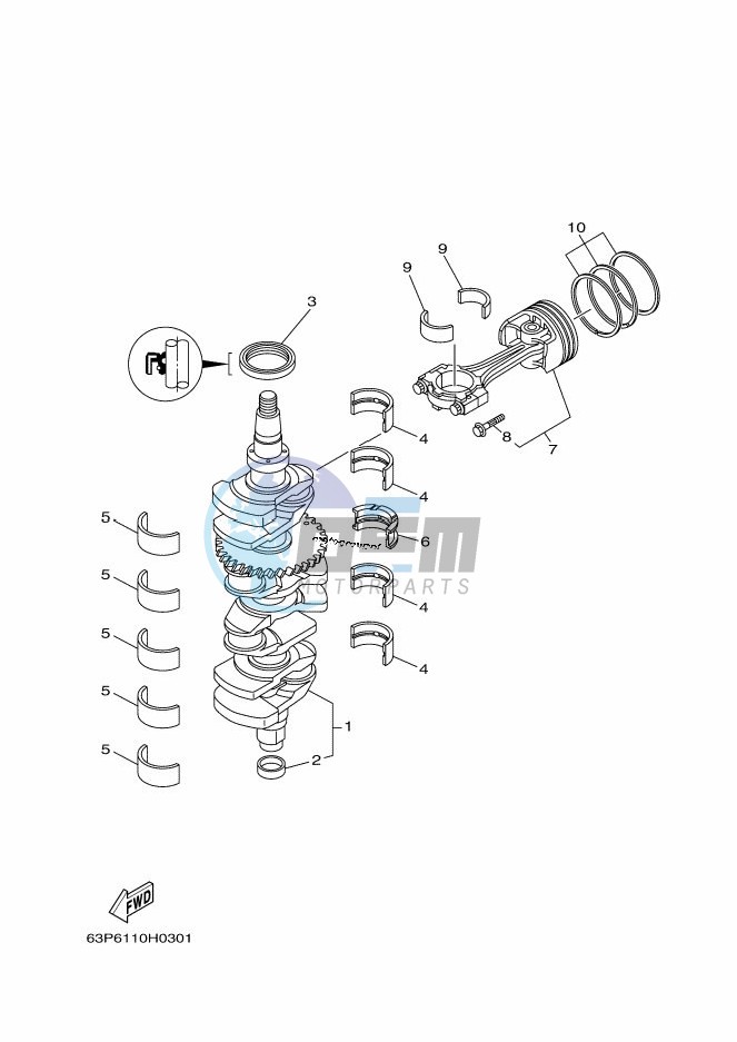 CRANKSHAFT--PISTON