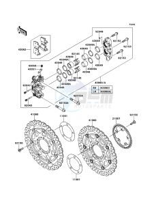 ZZR1400_ABS ZX1400FDF FR GB XX (EU ME A(FRICA) drawing Front Brake