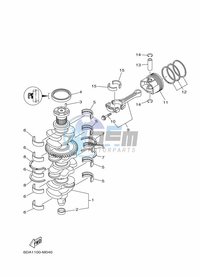 CRANKSHAFT--PISTON