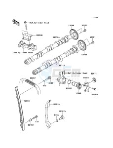 Z1000SX ABS ZX1000HCF FR GB XX (EU ME A(FRICA) drawing Camshaft(s)/Tensioner