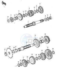 KX 125 A [KX125] (A6) [KX125] drawing TRANSMISSION -- 80 A6- -