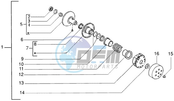 Driven pulley