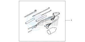 CBF1000FAC drawing HEATED GRIP ATT.