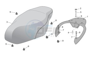 Scarabeo 50 Di-Tech drawing Seat - Carrier