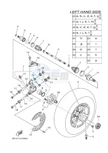 YFM700FWAD YFM70GPLG GRIZZLY 700 EPS LIMITED EDITION (B315) drawing REAR WHEEL