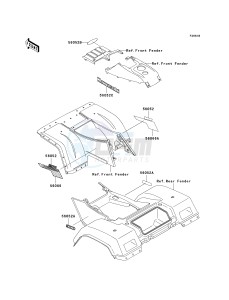 KLF 300 C [BAYOU 300 4X4] (C15-C17 C17 CAN ONLY) [BAYOU 300 4X4] drawing DECALS-- RED- --- C16- -