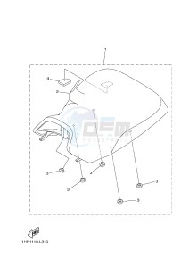 YFM700FWAD YFM700PE GRIZZLY 700 EPS (2BG3 2BG4) drawing SEAT