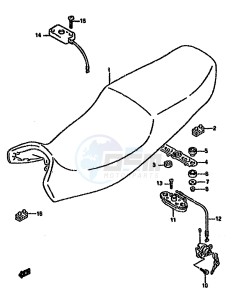 GSX750F (K-T) drawing SEAT (MODEL S T)